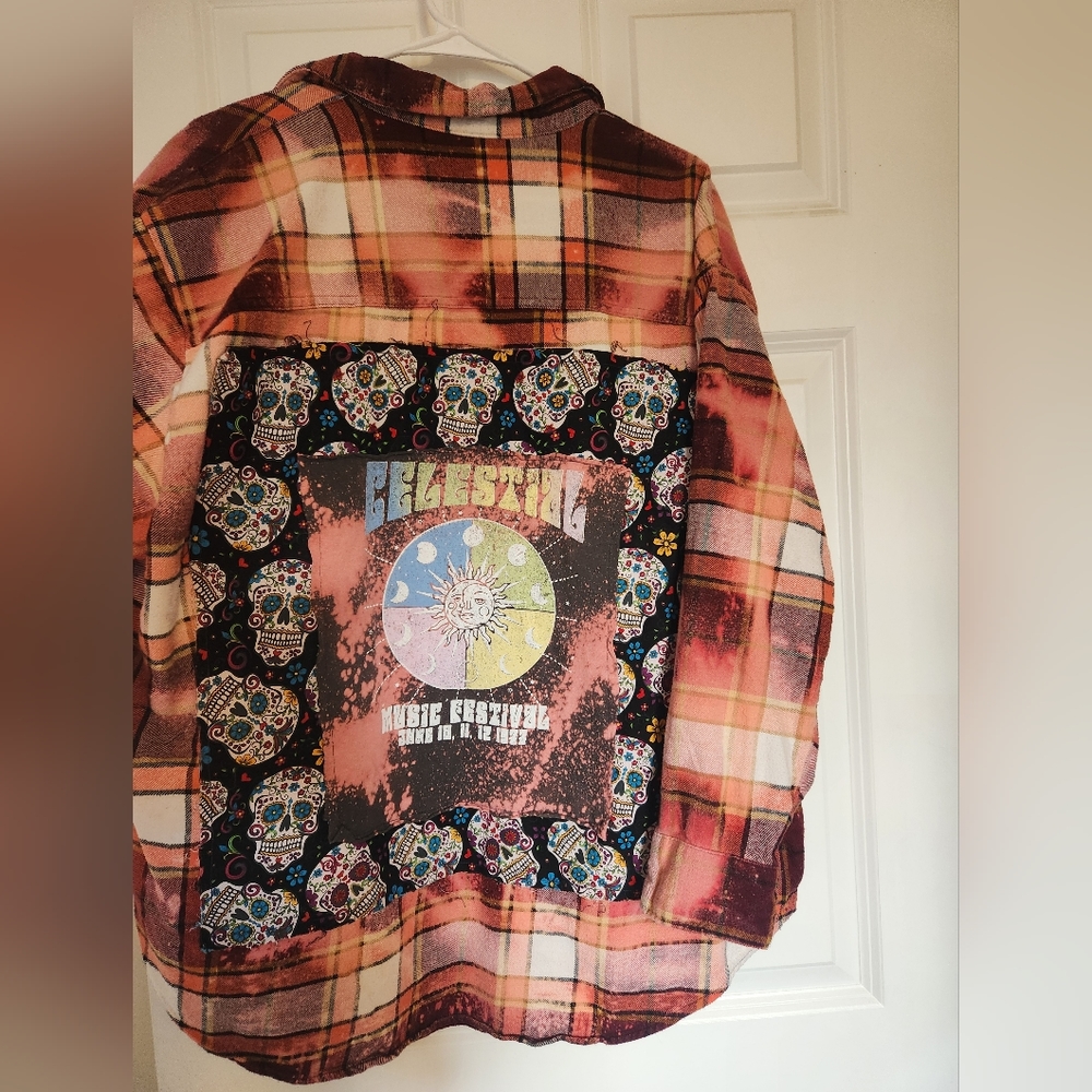 Bleached and patched flannel